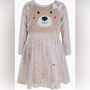 Zunie Beige and Gold Bear Dress